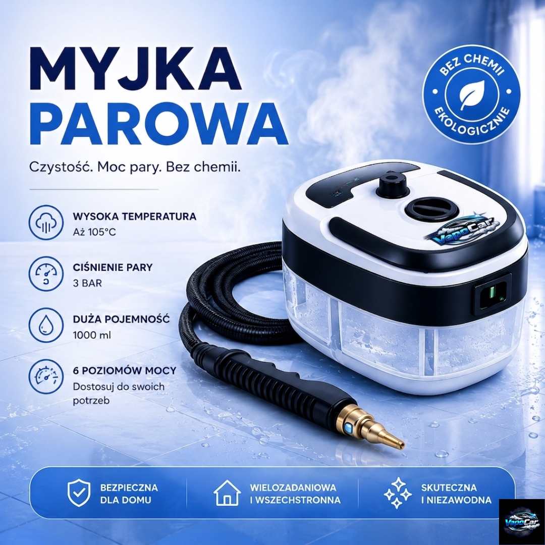 VapoCar ™ - Profesjonalna myjka parowa do detailingu