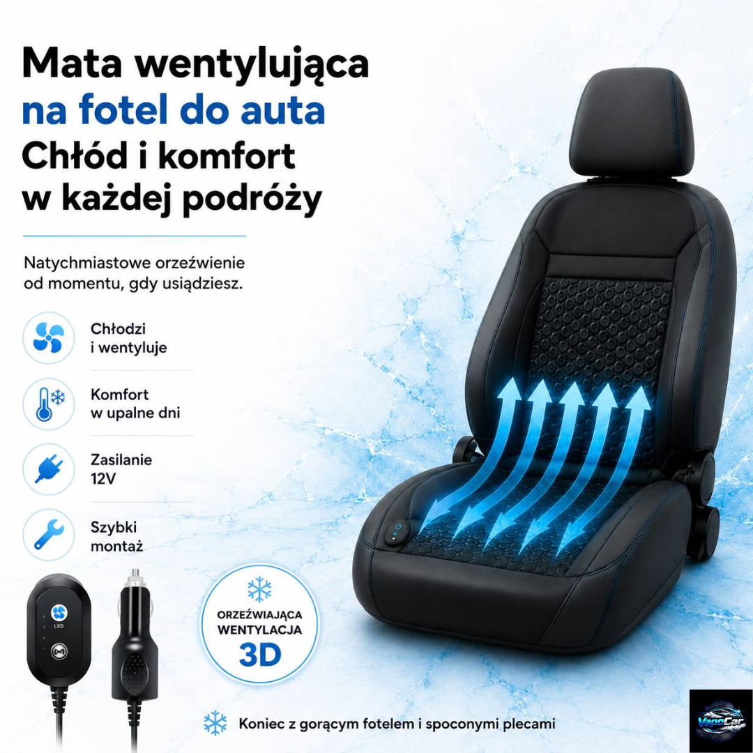 VapoCar ™ - Mata wentylująca na fotel do auta