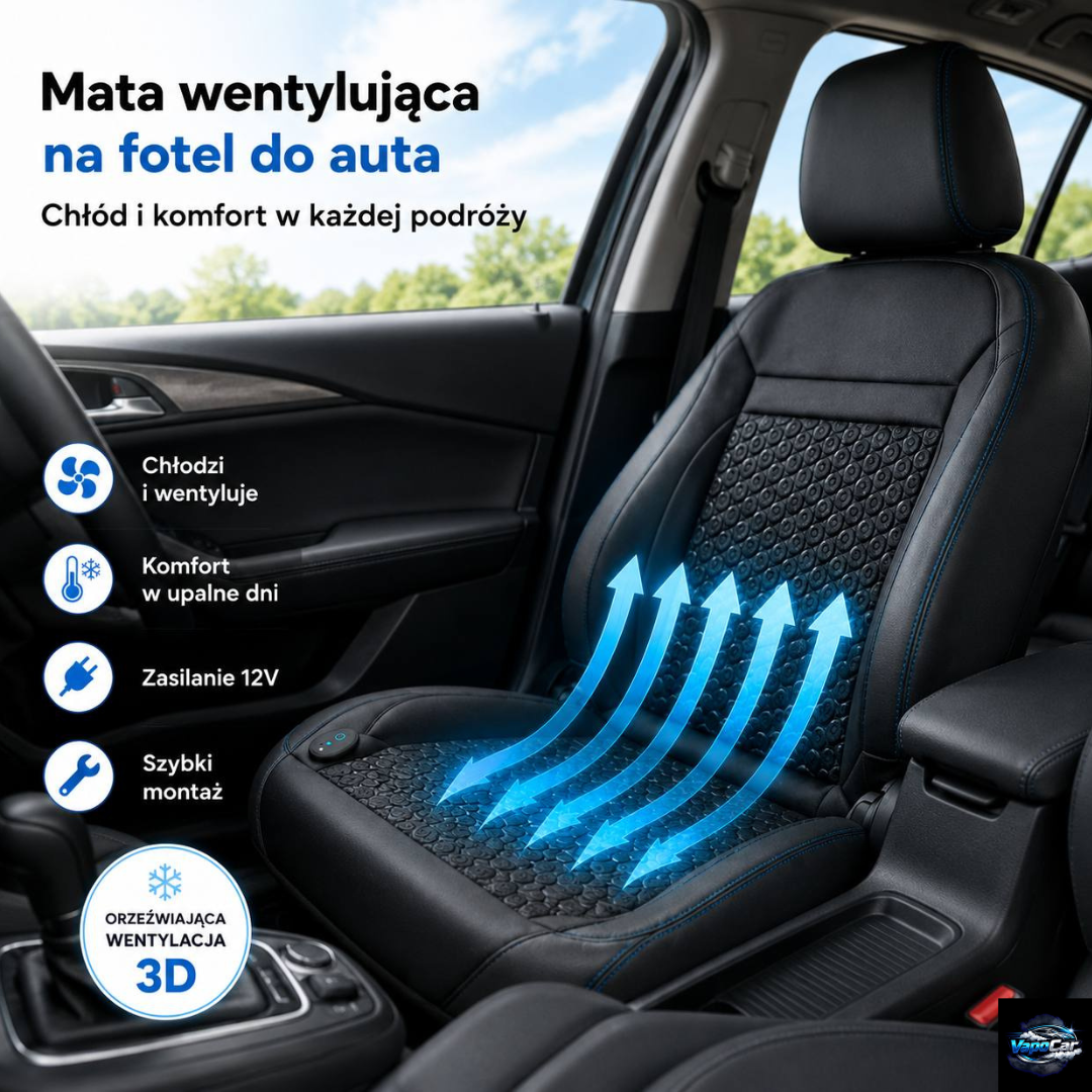 VapoCar ™ - Mata wentylująca na fotel do auta
