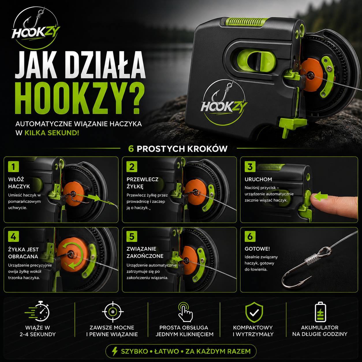 Hookzy™ - Automatyczna wiązarka do haczyków